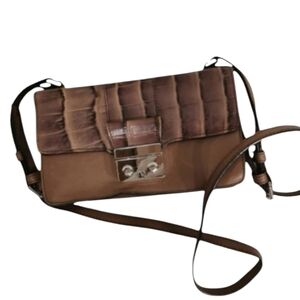 NWOT Ghibli Made in Italy Genuine Crocodile & Calfskin Leather Crossbody Bag